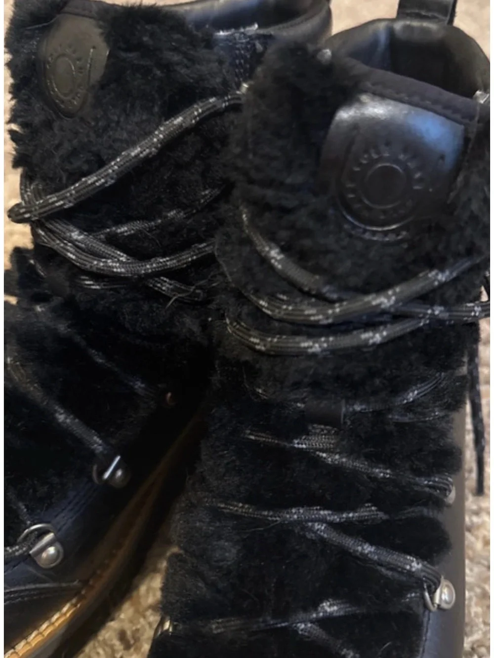 Cole Haan Zerogrand Lodge Hiker Boots Women’s 7.5B Black Leather W22582